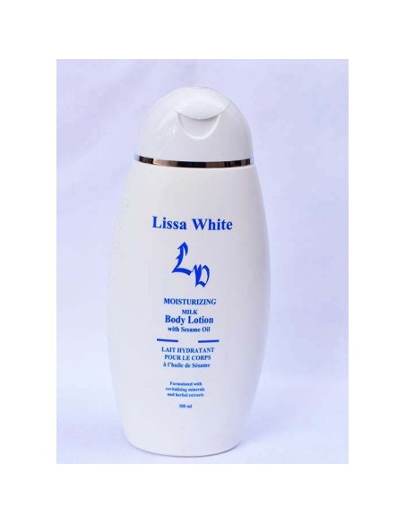 Lissa white Lait Hydratant pour le corps à l'huile de sésame 300ml