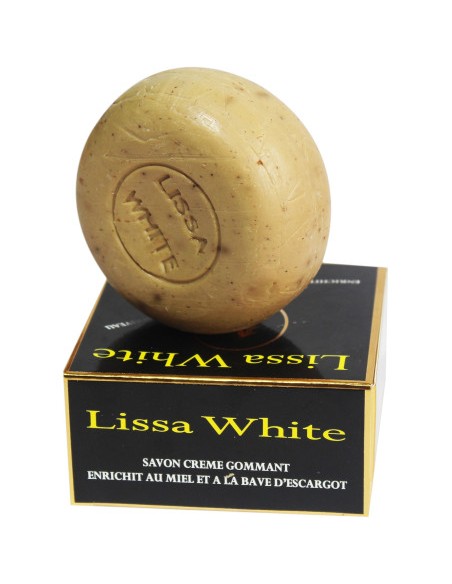 Lissa White Savon crème gommant enrichit au miel et à la bave d'escargot 200g