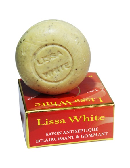 Lissa White savon anticeptique éclaircessant et gommant 200g