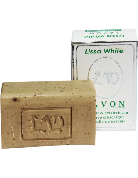 Lissa White savon gommant et éclaircIssant à la bave d'escargot et à l'huile de Sésame 200g
