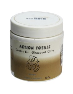 Action totale Poudre de ghassoul ultra, masque de visage...